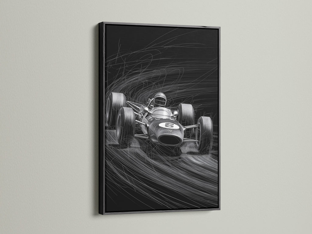 The artwork stands out in a bold black frame. The dark frame adds contrast and drama to the piece. Black frames make a strong and sophisticated statement. They are suitable for various art styles. Add a touch of elegance with a black-framed artwork.