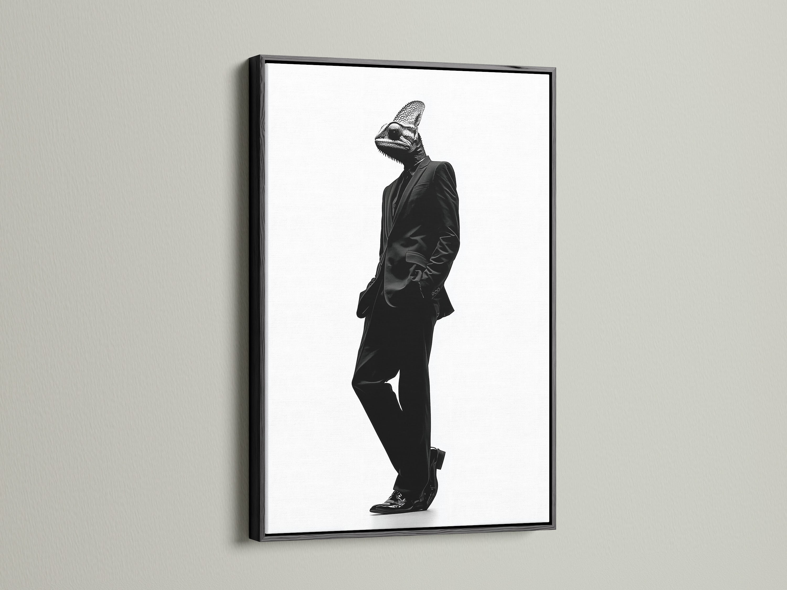 A black frame provides a bold contrast. This sleek frame adds sophistication. It emphasizes the art's details. A black frame works well with modern decor. It creates a dramatic focal point. Enhance your art with a black frame.