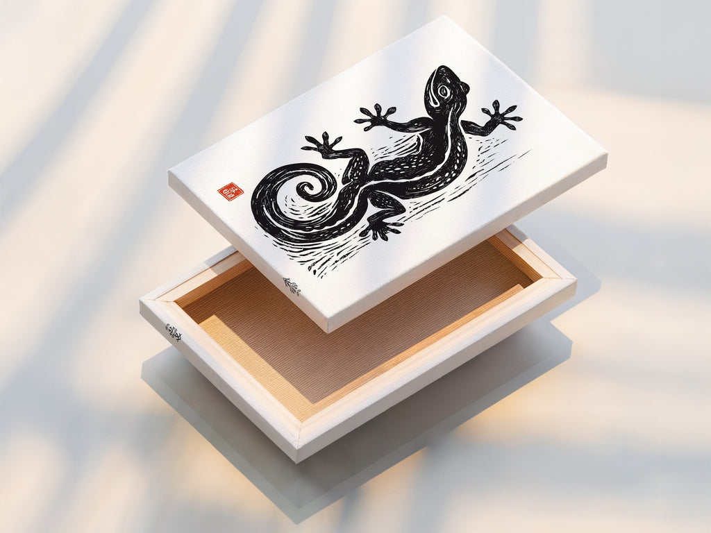 The stretched canvas print is on display. The canvas is tightly stretched over a frame. This creates a gallery-wrapped look. The artwork is ready to hang without a frame. This canvas print is durable and visually appealing.