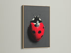 Discover the beauty of a red beetle print framed in oak. This insect wall art enhances any space. Ideal entomology decor for students and researchers. This nature canvas adds a touch of the natural world to your home. Shop now for modern insect art and elevate your decor.