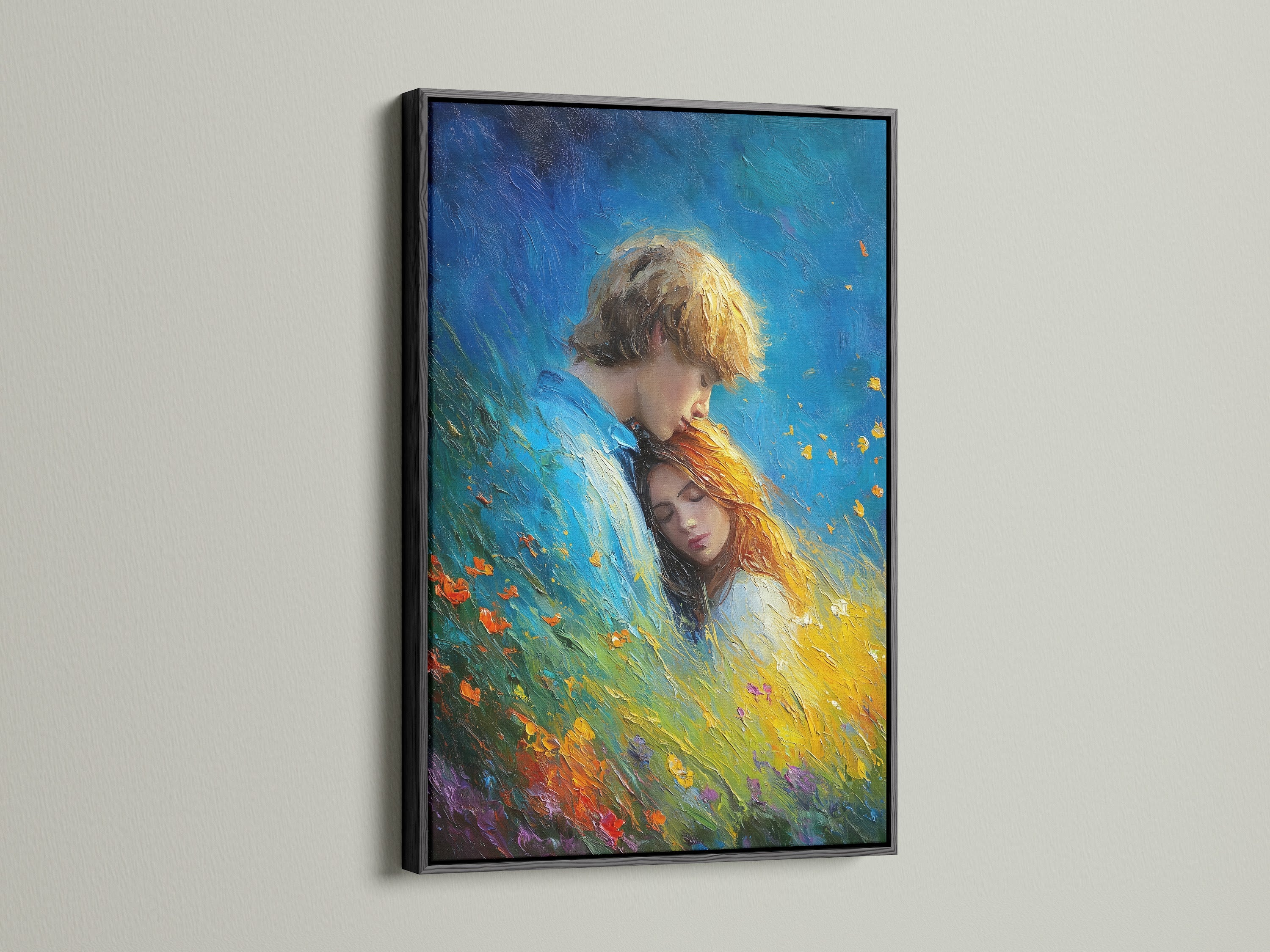 Check out this artwork beautifully presented in a black frame. A black frame adds a touch of sophistication. It makes the colors in the artwork pop. This frame provides a classic contrast. Perfect for any room seeking a modern edge. Frame your memories with our black frames.