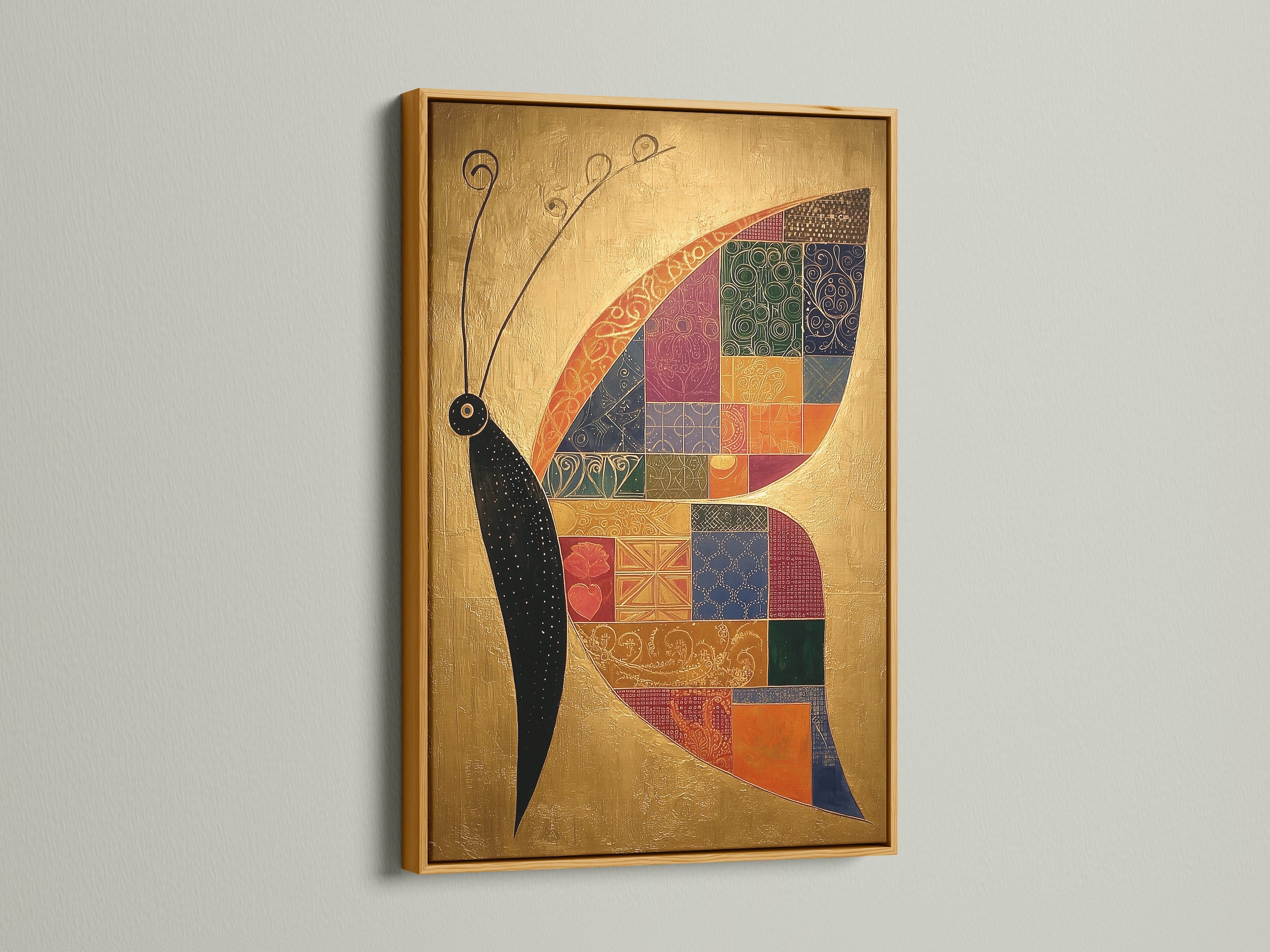 Artwork is luxuriously displayed in a gold frame. The gold frame adds a touch of elegance. It brings a sense of opulence to the art. Gold frames offer a lavish and eye-catching choice. See how a gold frame enhances your artwork