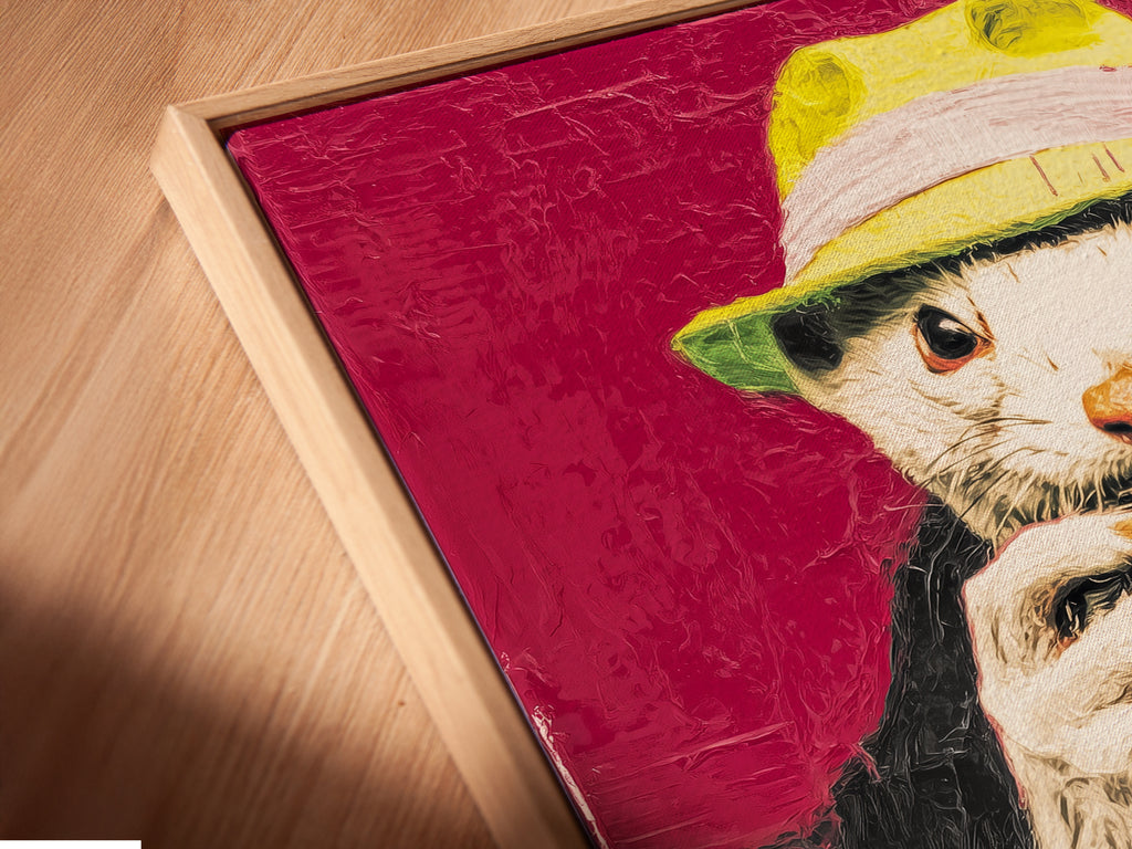 Here's a close-up of the canvas print in a floating frame. This modern framing style gives the artwork a gallery-like appearance. The floating frame enhances the depth and dimension of the piece. Add a touch of sophistication to your space.