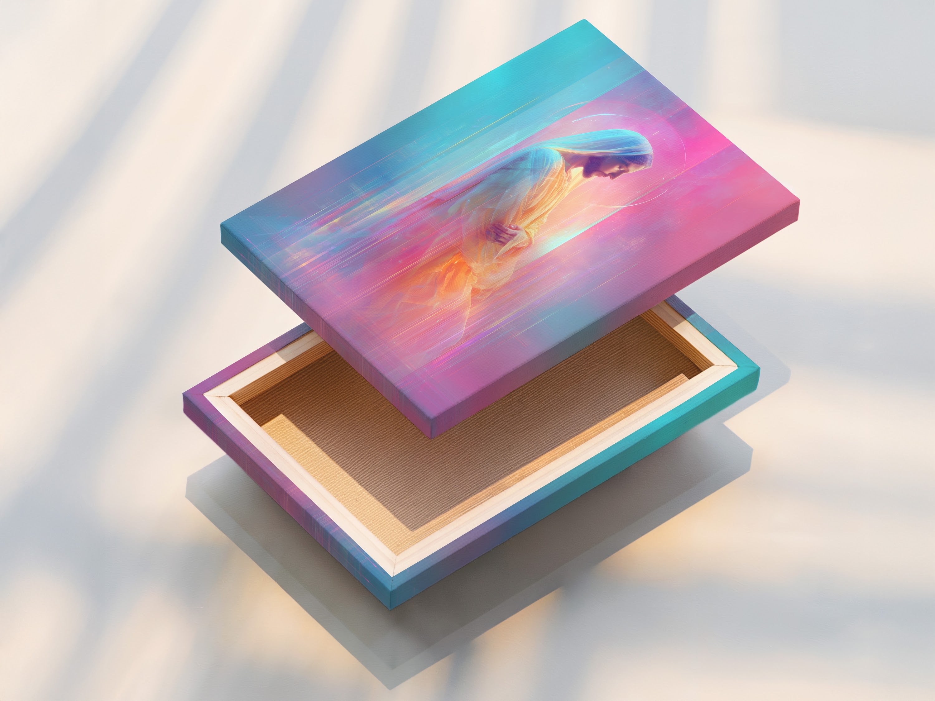 This is a stretched canvas print ready to hang. The canvas texture adds depth and richness to the artwork. Stretched canvas prints offer a professional and polished look. They are durable and long-lasting for any home or office.