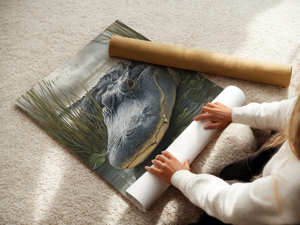 A woman rolls a fine art poster paper. High-quality materials ensure vivid colors and sharp details. This poster paper is perfect for fine art prints. Ideal for preserving your favorite artwork.