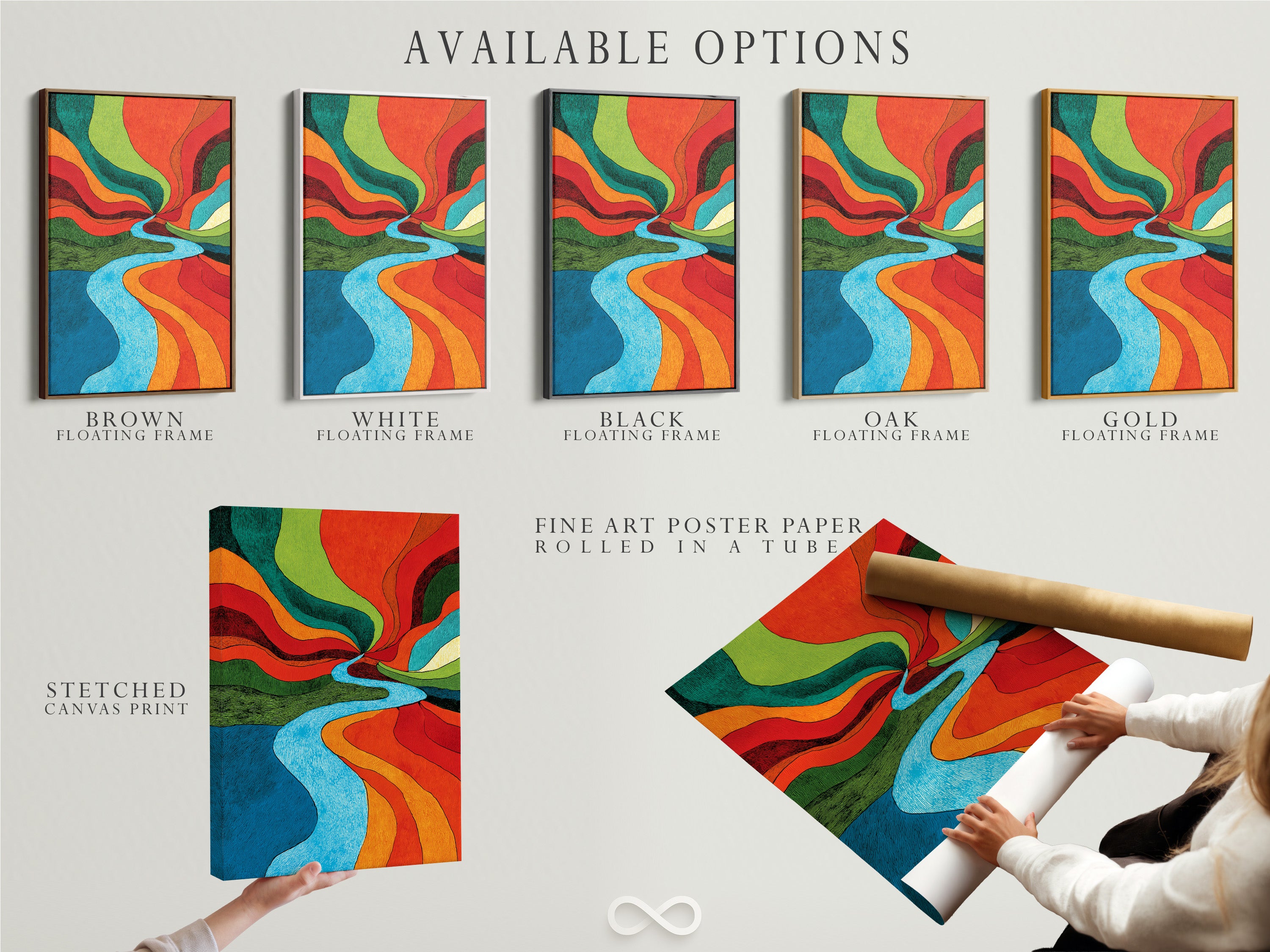Explore available artwork options. Choose from stretched canvas prints fine art poster paper or a floating frame. Customize your art to fit your unique style. Discover the perfect artwork for your space.