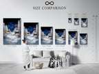 Visualize the perfect fit with this size comparison chart. The chart helps you choose the ideal dimensions for your space. See how the ski lift art looks in different sizes. This ensures a perfect match for your decor.
