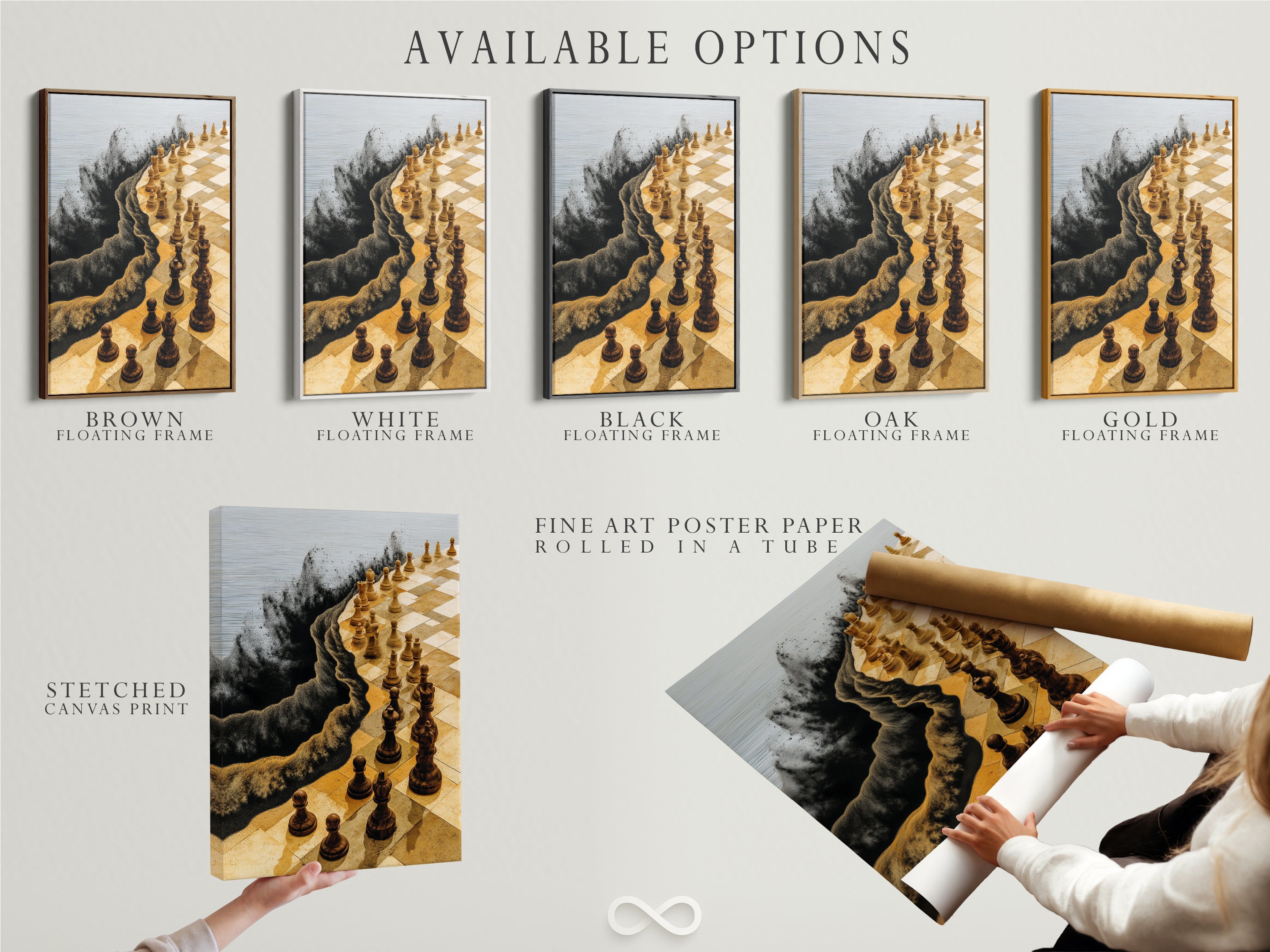 Explore available options including stretched canvas prints fine art poster paper and floating frames. Customize your chess board artwork to fit your unique style. Find the perfect modern artwork for your home or office today