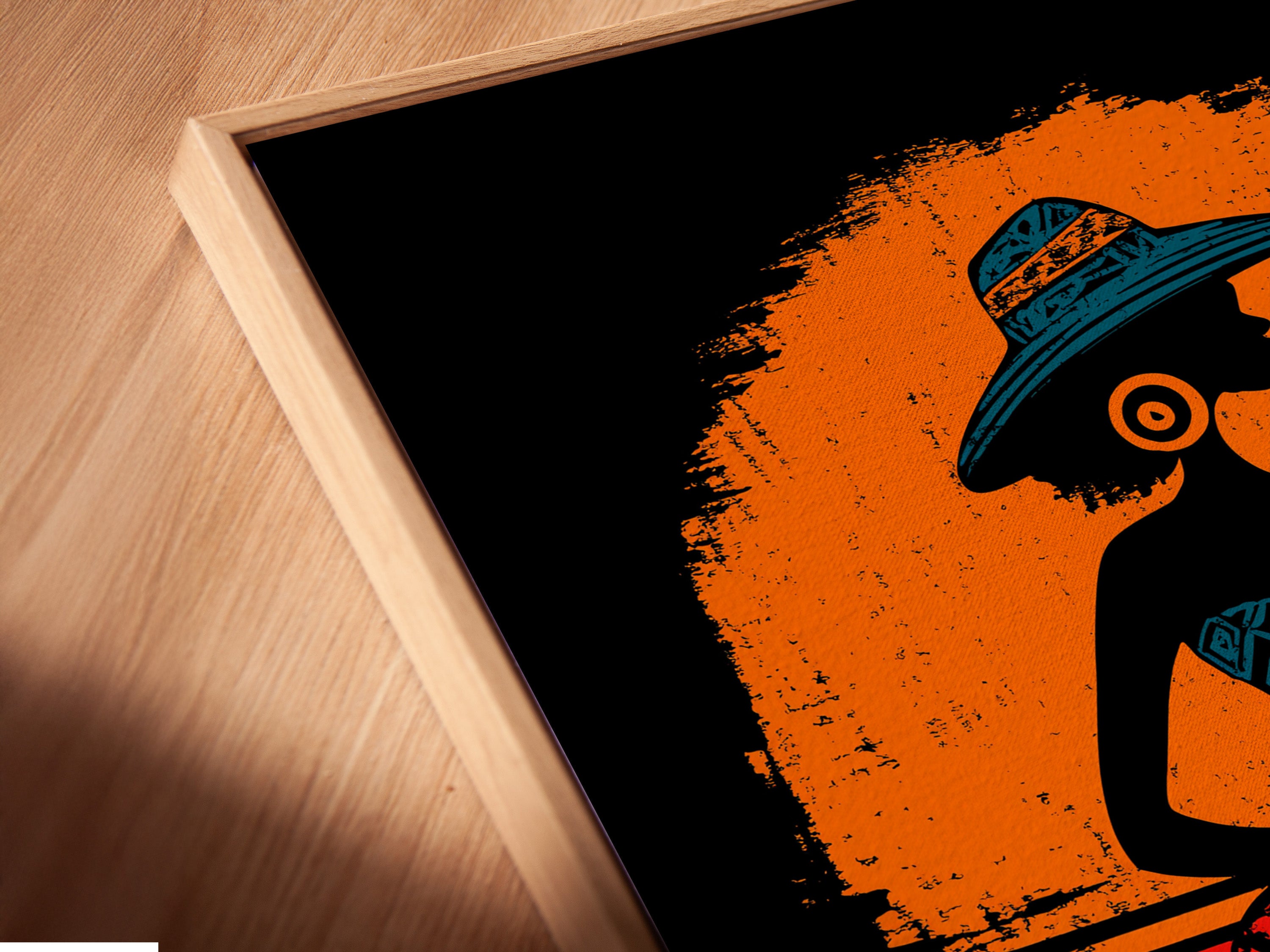 Afrikaanse muzikant kunstprint - tribale gitarist wanddecoratie, etnische muziekposter, culturele kunst, boho woondecoratie cadeau