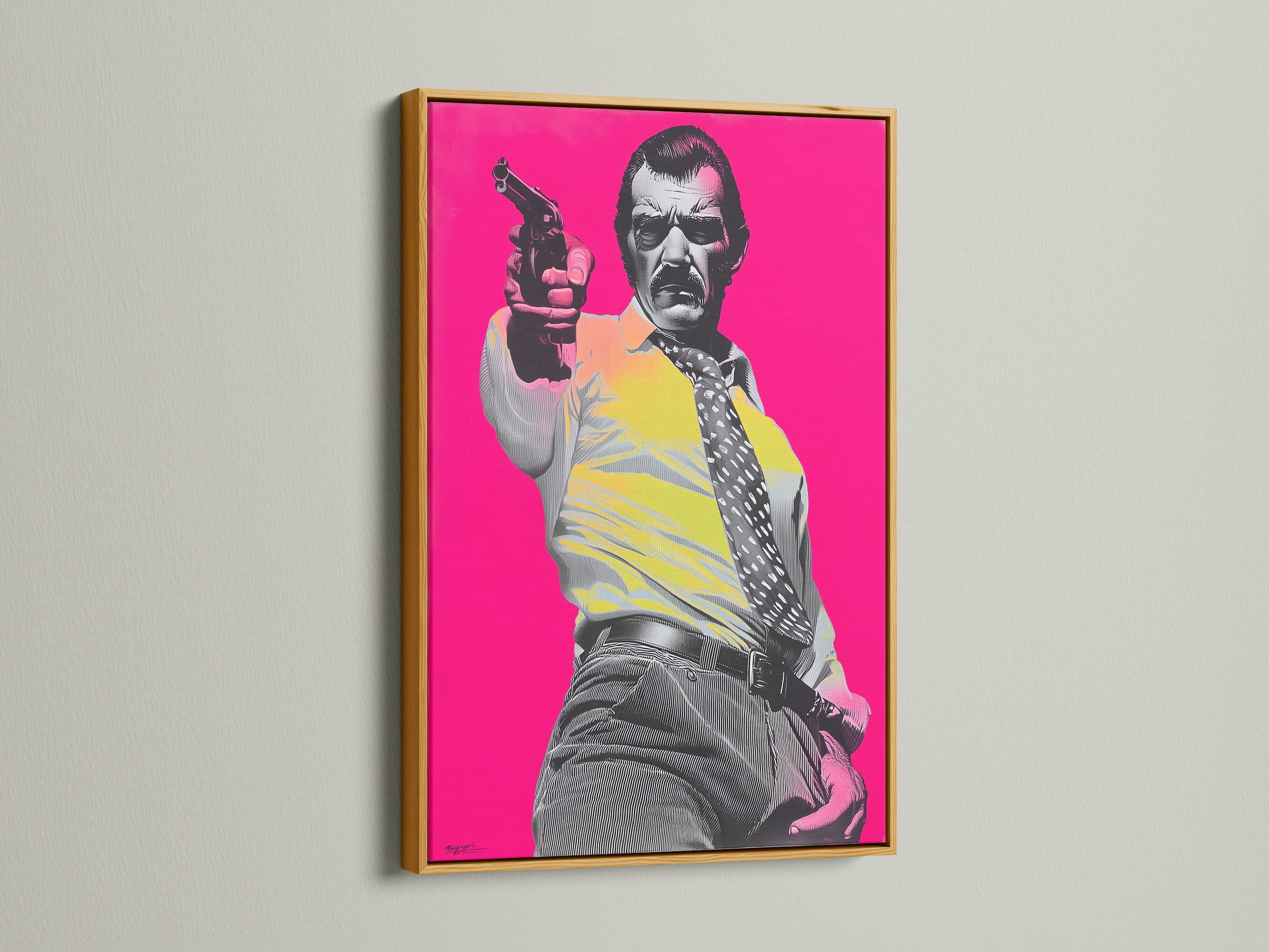 Add a touch of luxury with a gold frame. This artwork is beautifully showcased in a gold frame. The gold frame adds glamour and elegance. Elevate your art with a shimmering gold frame. Gold frames bring a touch of opulence.