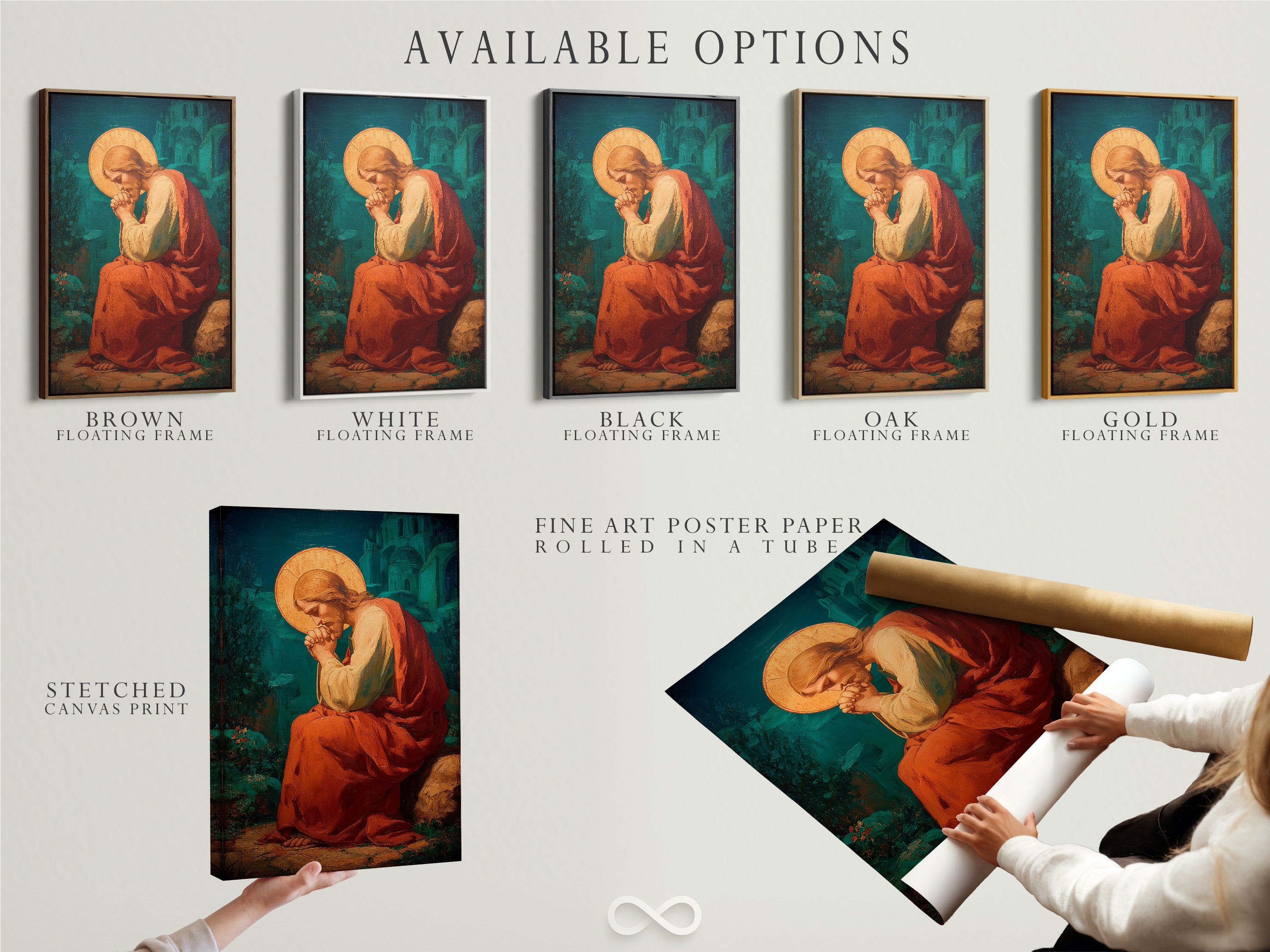 Explore available options for your artwork. Choose from stretched canvas print fine art poster or a floating frame. Customize your art to match your style. Create a unique and personalized display.