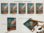 Available options include stretched canvas prints fine art poster paper and floating frames. This coastal basketball art offers versatile choices. Perfect for customizing your space. Choose the best option for your man cave. Elevate your decor with these art options. Find your perfect piece today.