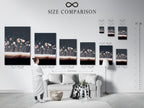 This size comparison chart helps you visualize the art in your space. Select the perfect size for your needs. We provide art for every type of room. From small prints to large statement pieces we have it all.