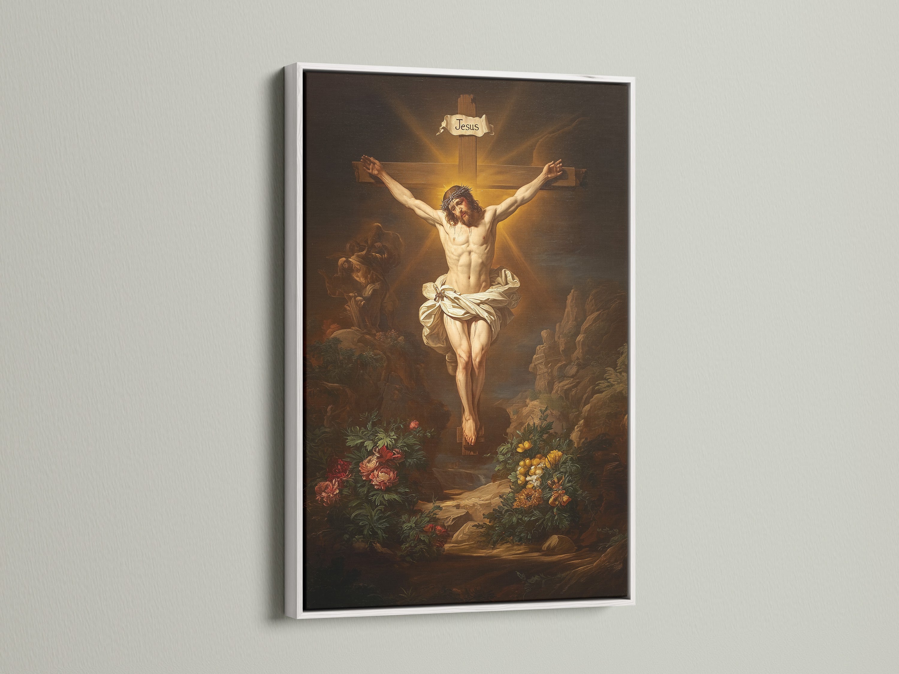 A white frame presents art in a clean and modern way. The minimalist aesthetic complements any artwork. Brighten up your space with a fresh white frame. Showcase your art with understated elegance. Create a gallery-worthy display effortlessly.