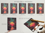 Available options for art prints are displayed. Options include stretched canvas fine art poster paper and floating frame. Customize your artwork to suit your style. We offer a variety of art print options. Choose your preferred format for a personalized artwork. Explore our printing and framing choices.