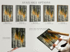 Available options for art prints are showcased. These include stretched canvas prints. Fine art poster paper is available too. Floating frames enhance the display choices. Choose the perfect option to suit your style.