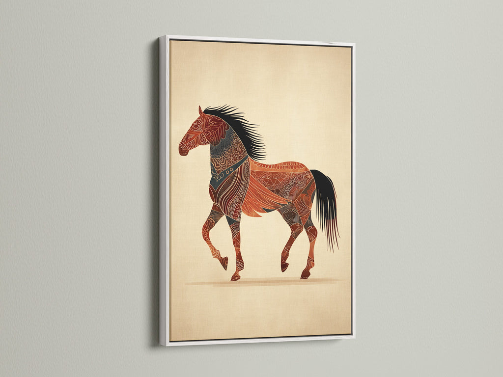 Artwork is displayed in a white frame. The clean white border enhances the art. It offers a fresh contemporary look. White frames provide a versatile display option. They complement any artwork style. Explore framed artwork.