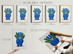 Explore available options for this blue green nursery wall art. Choose from a stretched canvas print a fine art poster paper or a floating frame. Customize your kids room decor with this whimsical cactus artwork. The perfect children's art.