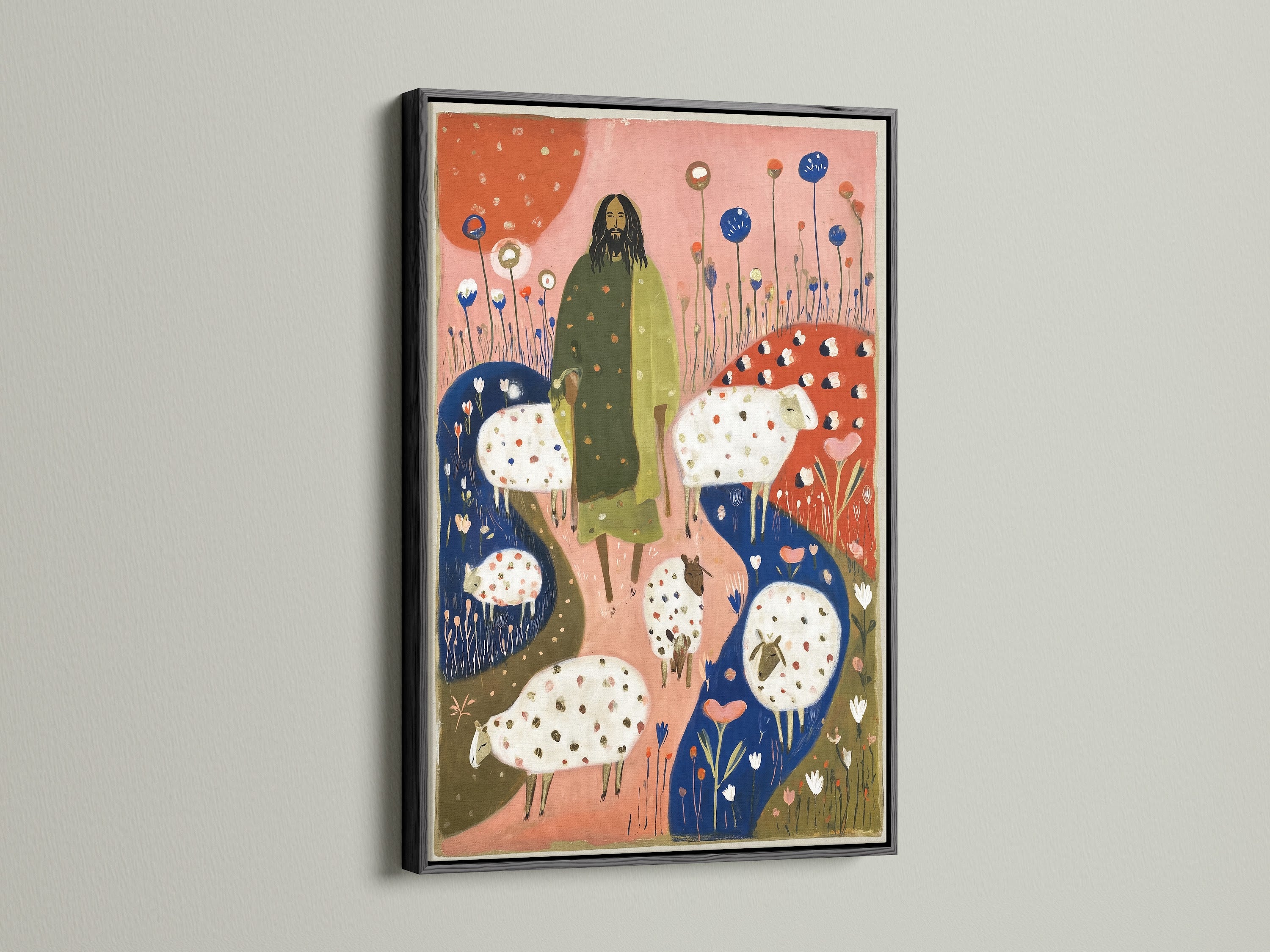 Artwork presented in a sophisticated black frame. A black frame adds a touch of elegance and drama. This frame creates a striking contrast enhancing the artwork. Ideal for contemporary and classic art pieces alike.