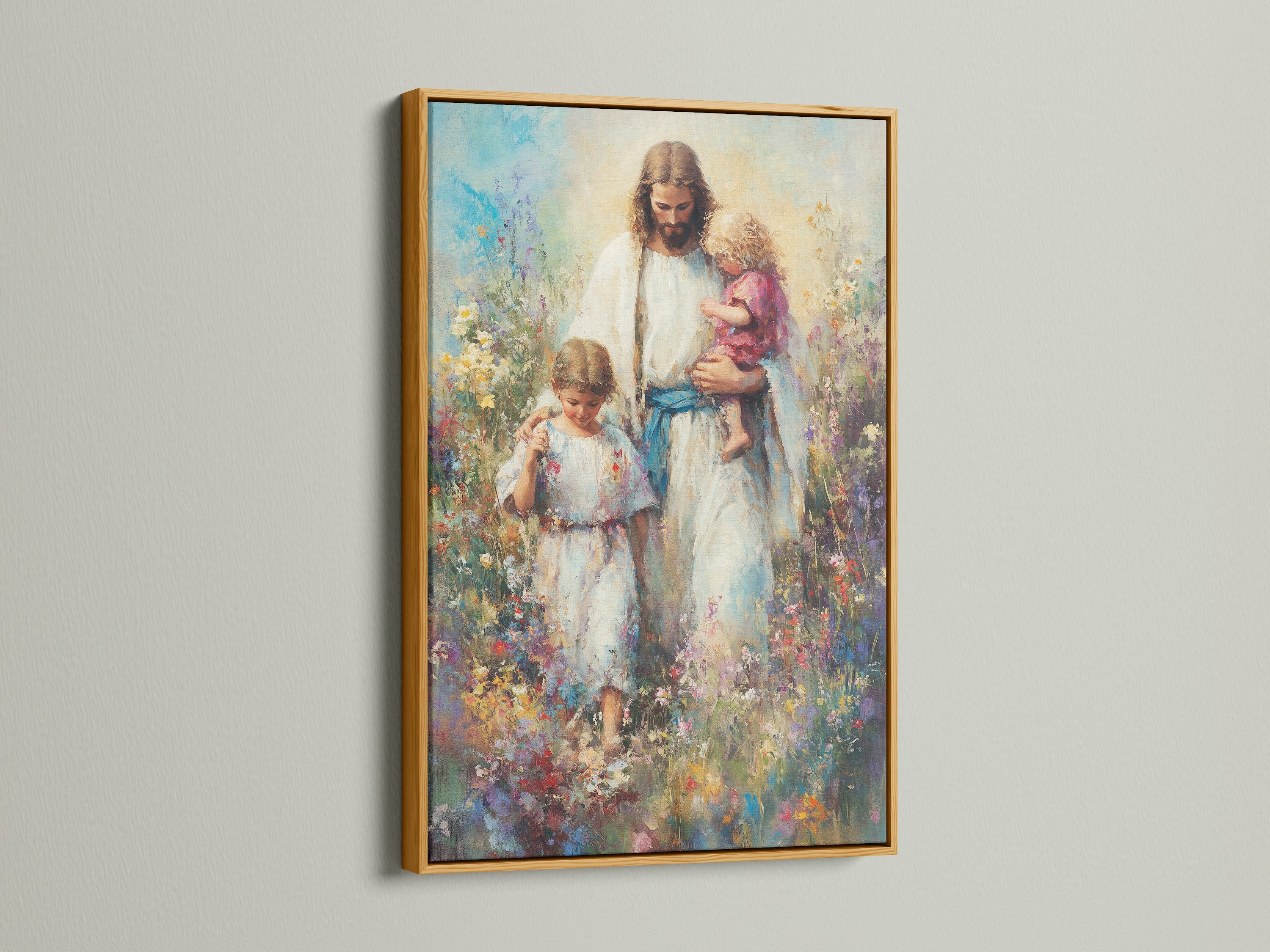 The artwork is elegantly displayed in a gold frame. The gold frame adds a touch of luxury and sophistication. The frame enhances the artwork's richness and vibrancy. Ideal for adding a glamorous accent to your space. Make a statement with this exquisite framed art.