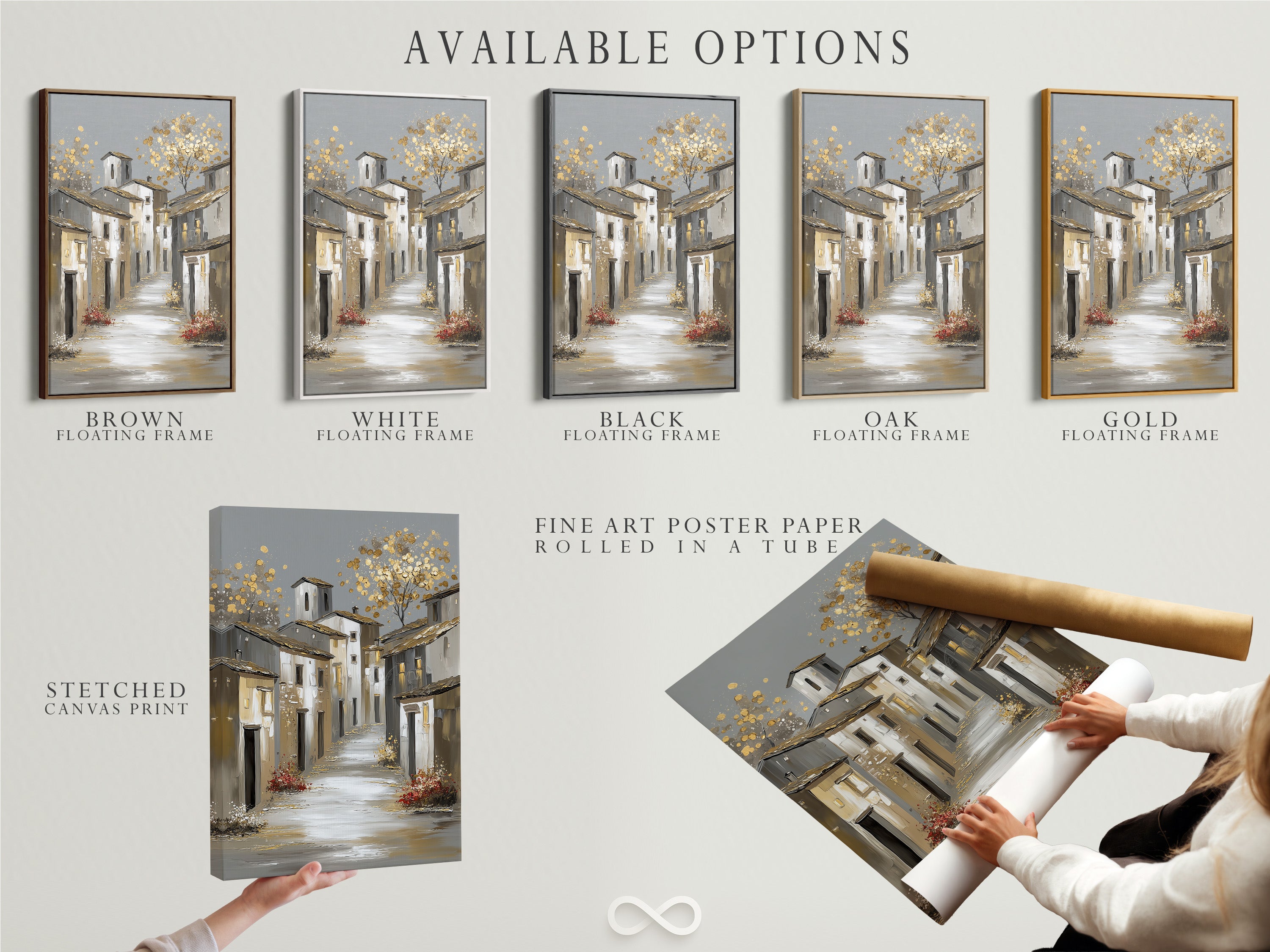 Available options include a stretched canvas print fine art poster paper and a floating frame. Customize your artwork to match your taste. Select the perfect format to showcase your style.