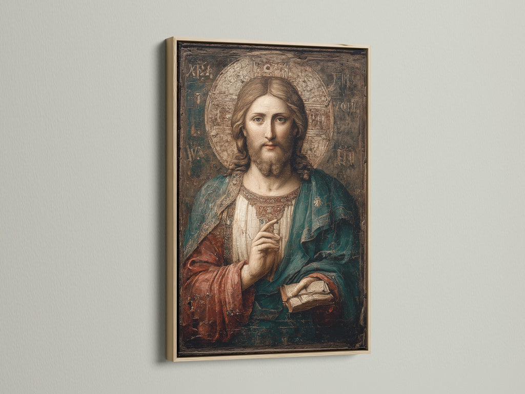This artwork is displayed in an oak frame. The frame enhances the art piece. Oak frames offer a natural and warm look. Elevate your artwork with our beautiful oak frames today. Order now.