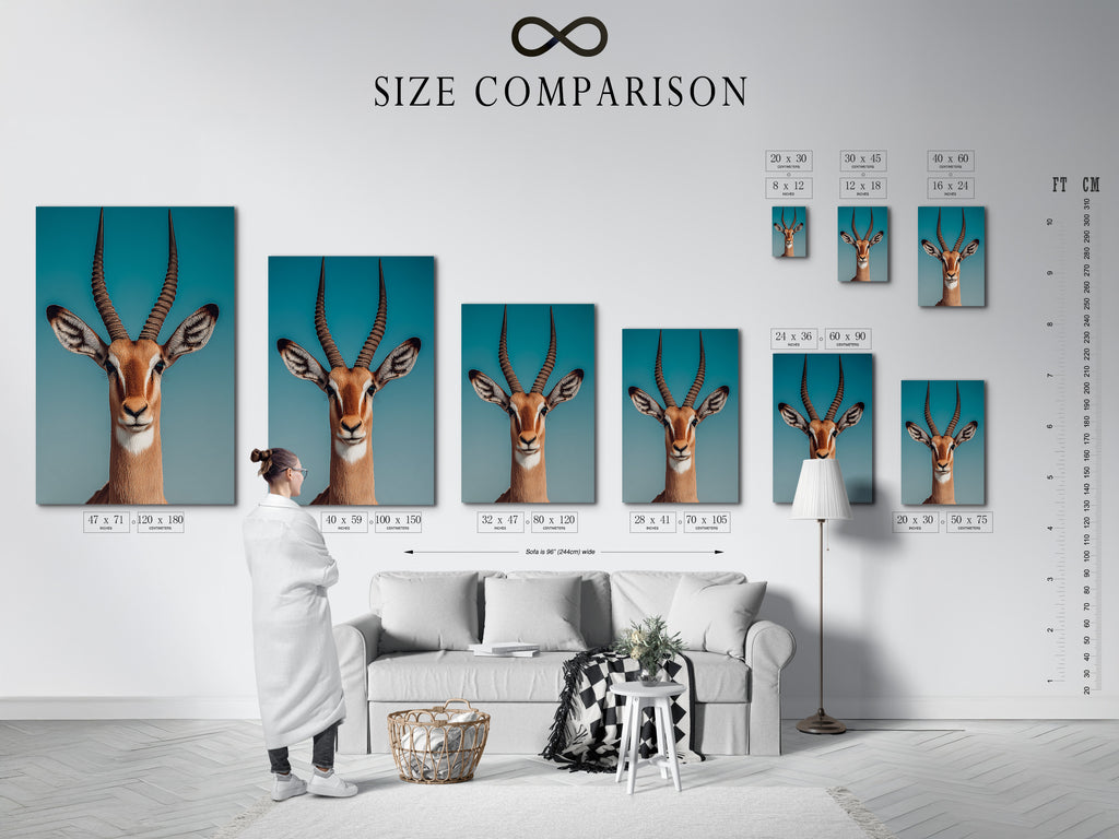 Use our size comparison chart to visualize art in your interior. See how different sizes fit your space. Make informed choices for your artwork. Find the perfect scale for your room. Enhance your decor with precisely sized art. Visualize your space with art today.