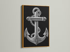 A nautical anchor art print beautifully presented in a gold frame. The gold frame adds a touch of luxury and glamour. This artwork enhances any room with its elegant style. Perfect for adding a sophisticated accent to your decor. Explore our framed art collection for more options. Discover the beauty of gold framed artwork