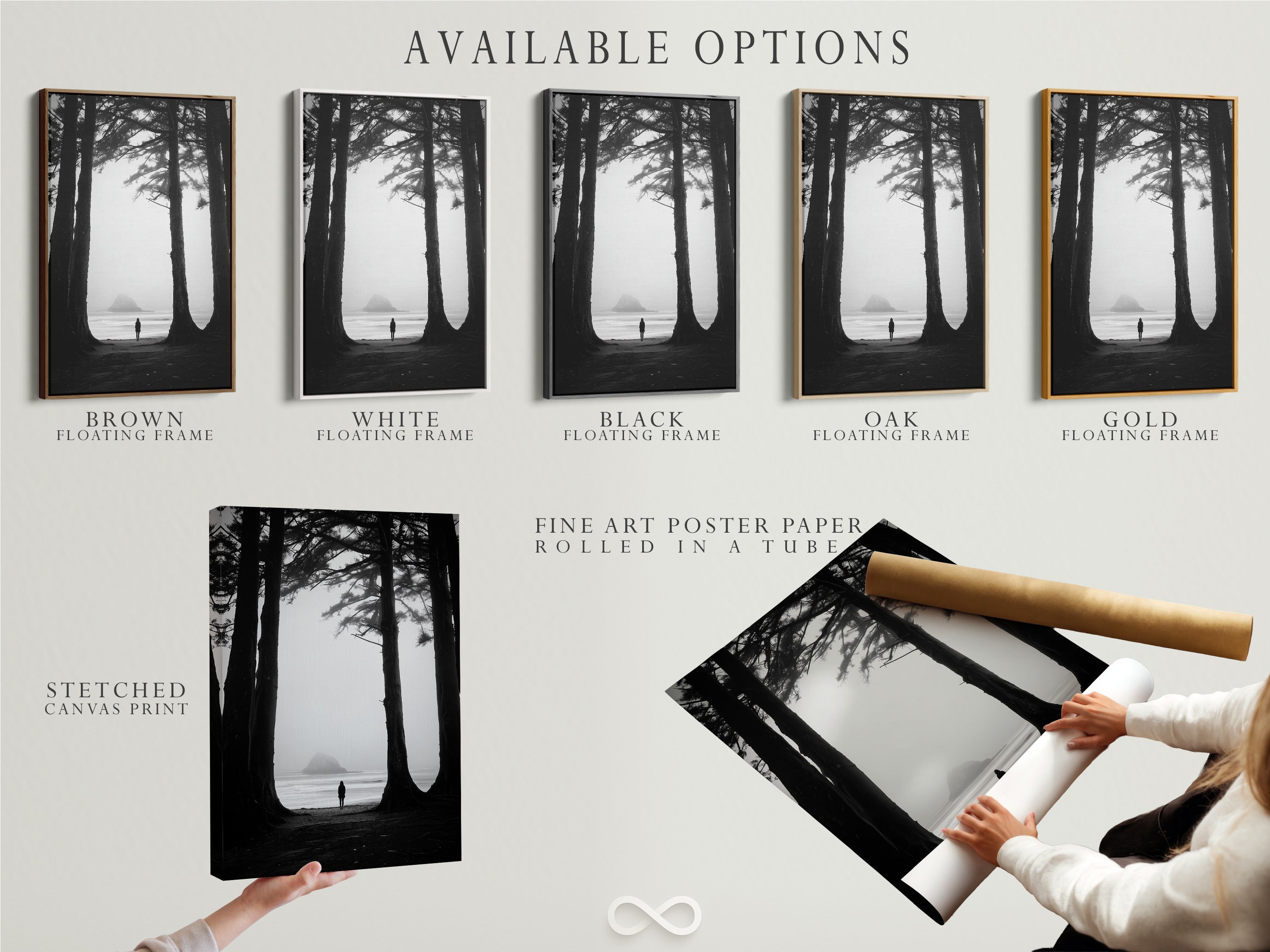 Explore available options for artwork display. Choices include a stretched canvas print. Fine art poster paper is available. Consider a floating frame for a modern look. Customize your art to match your unique style.
