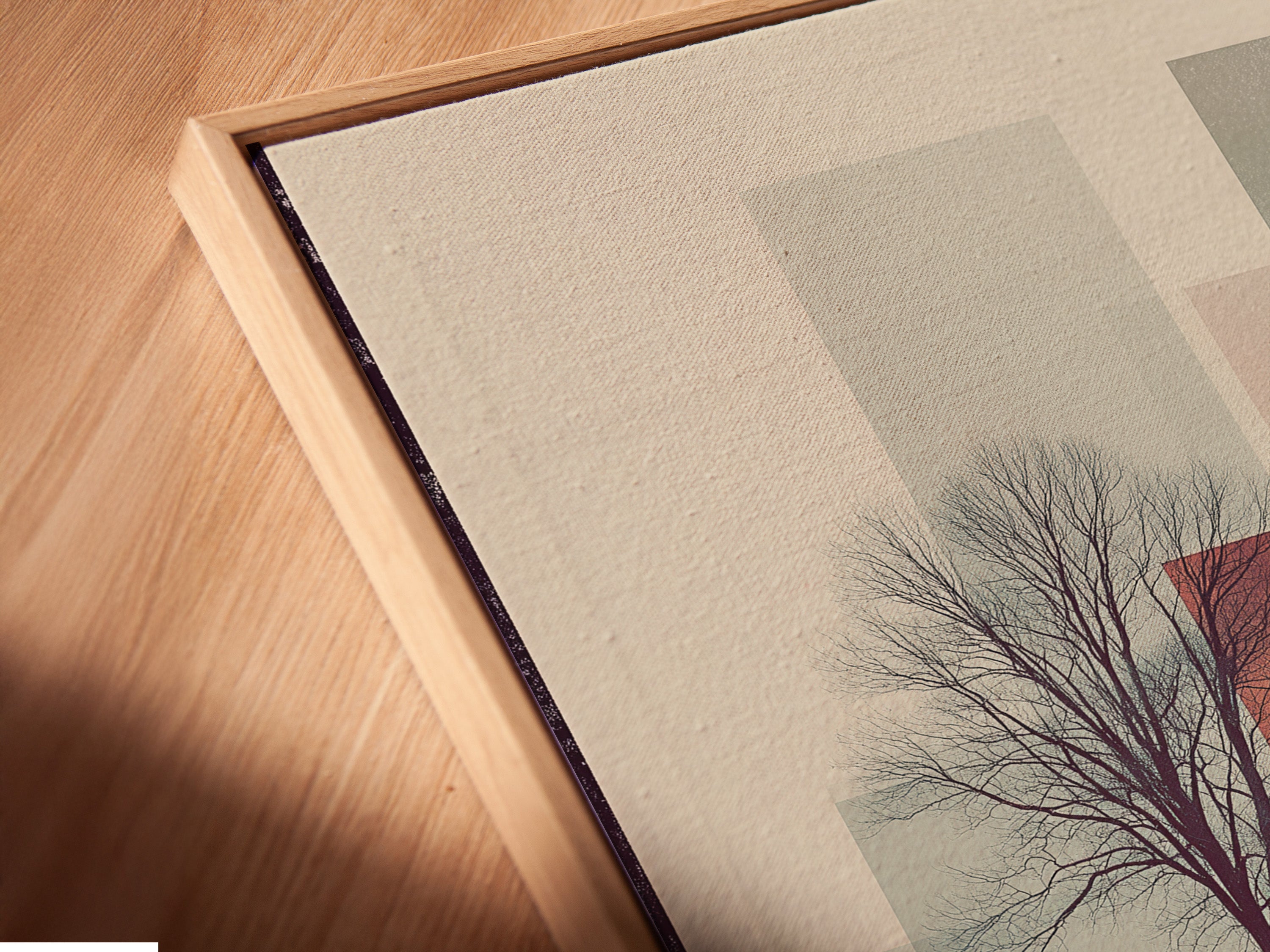 Abstract Geometric Art Print - Modern Wall Art, Contemporary Poster, Minimalist Decor, Nature Photography, Tree Silhouette