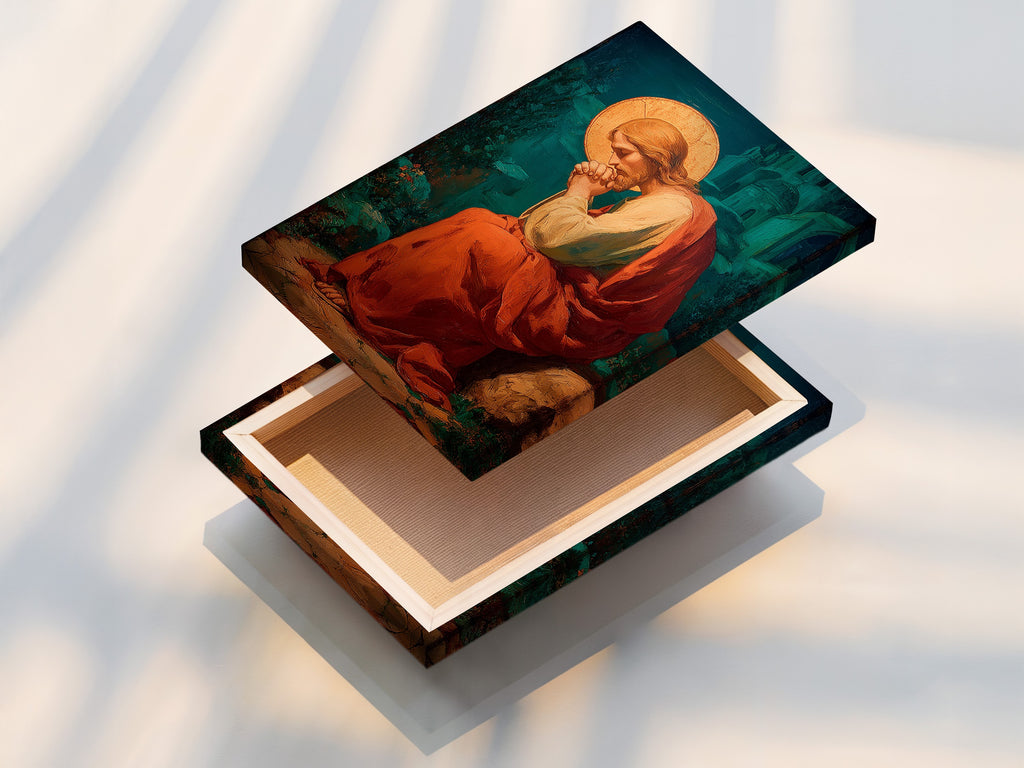 A stretched canvas print ready to hang. The canvas texture adds depth and richness to the artwork. The print is stretched and mounted for a professional finish. Enjoy gallery-quality art in your home.