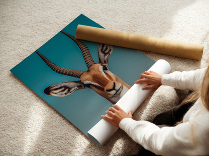 Watch a woman carefully rolling a fine art poster paper. The delicate process preserves the artwork's quality. This action ensures safe shipping and handling. This is the first step to displaying your art. Experience art that arrives in perfect condition. Every detail matters.