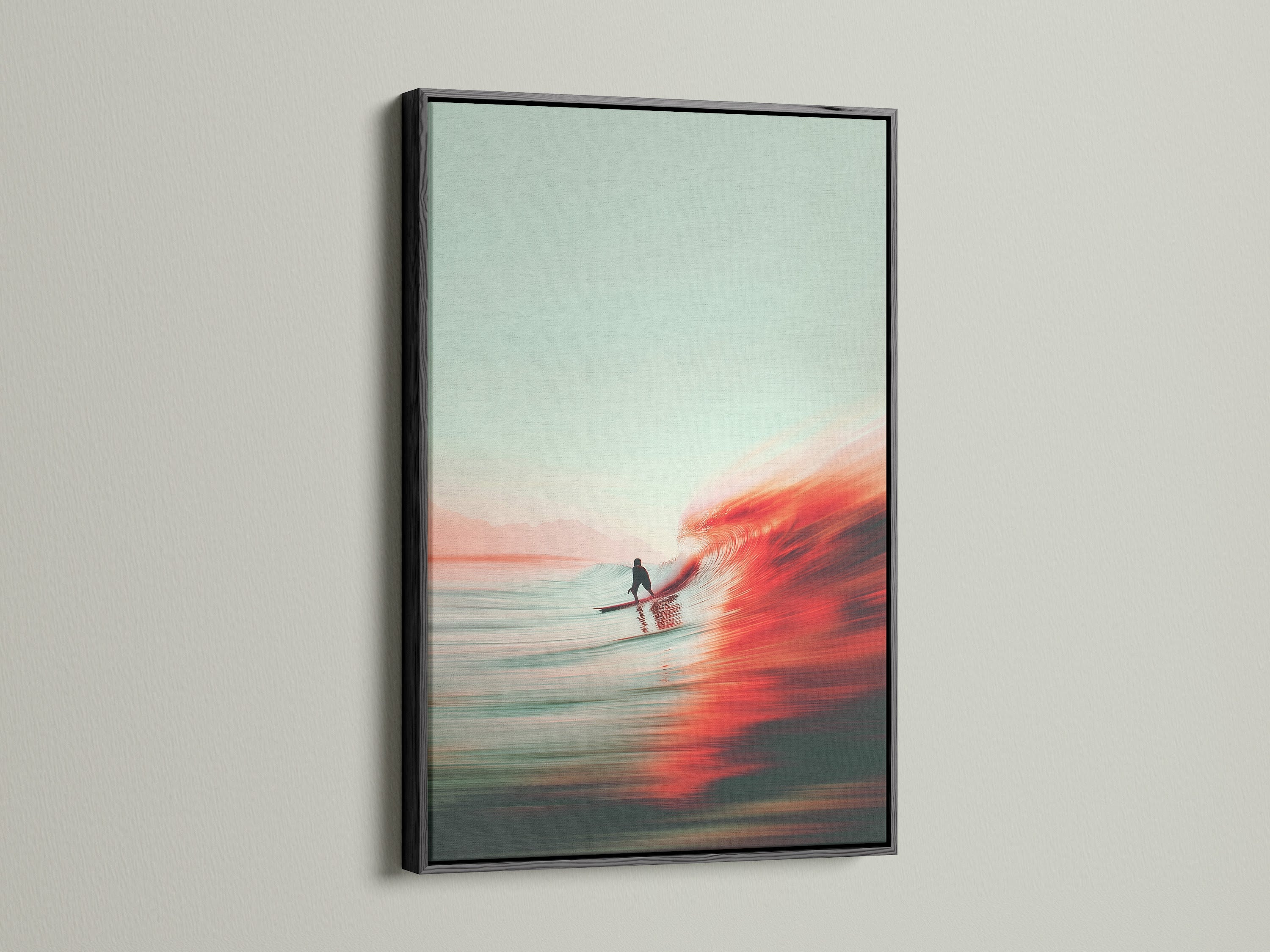 A black frame presents striking artwork. The art is dramatic. Black frames create a bold statement. Add sophistication with framed art. Explore art prints in sleek black frames. Find the perfect art now.