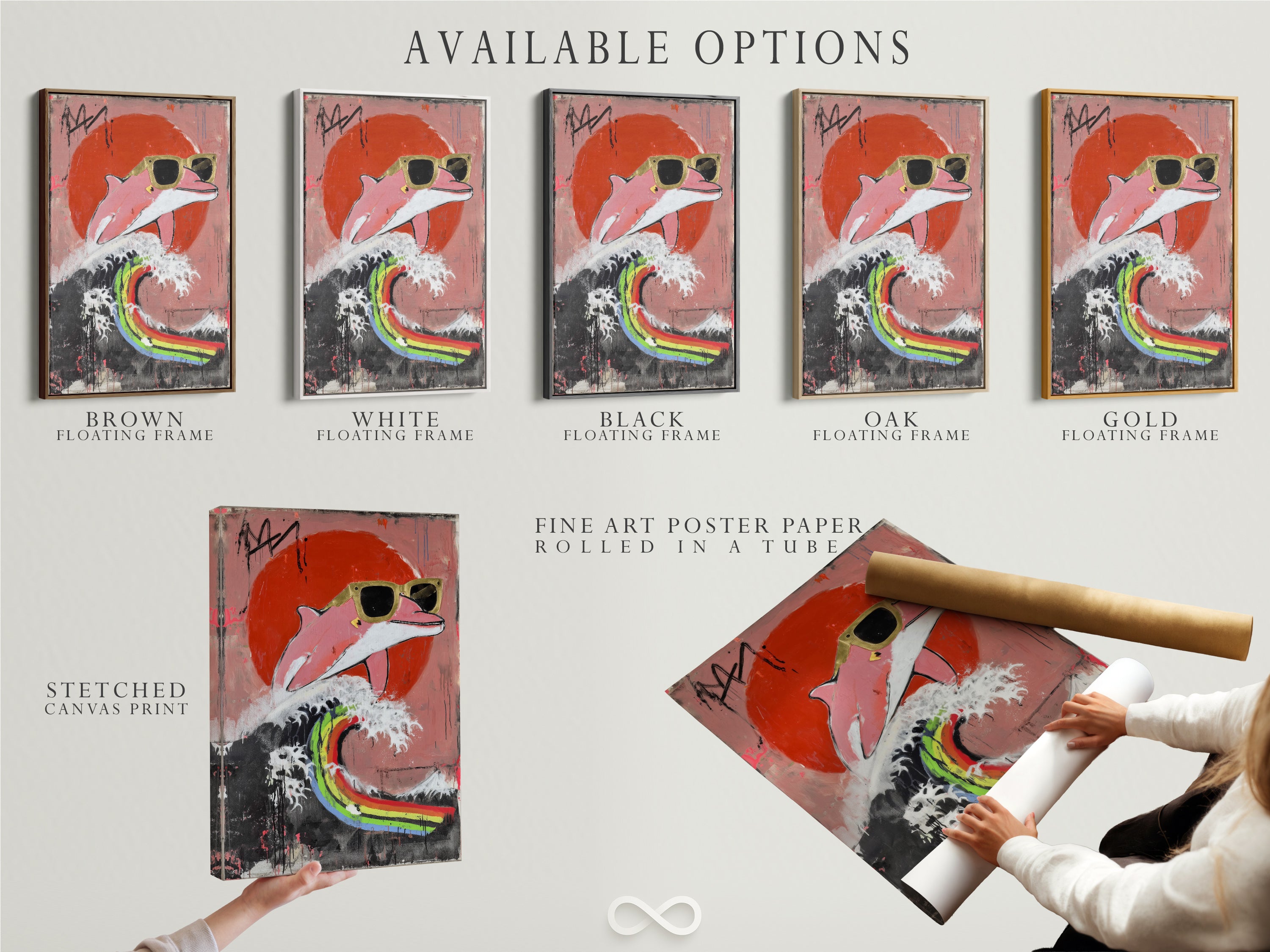 Explore all available options for this cool flamingo artwork. Choose from stretched canvas prints fine art poster paper and floating frames. Find the perfect style to match your home decor. Add a touch of funky animal art to your walls. Create a unique statement piece that reflects your personality.