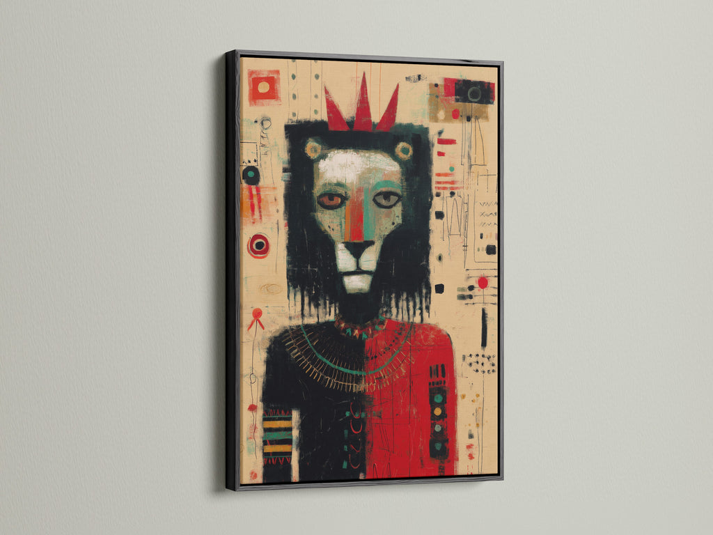 This artwork is displayed in a sleek black frame adding a touch of elegance. The contrast enhances the artwork's colors and details. Discover how a black frame can make your favorite artwork pop. It will create a bold statement.