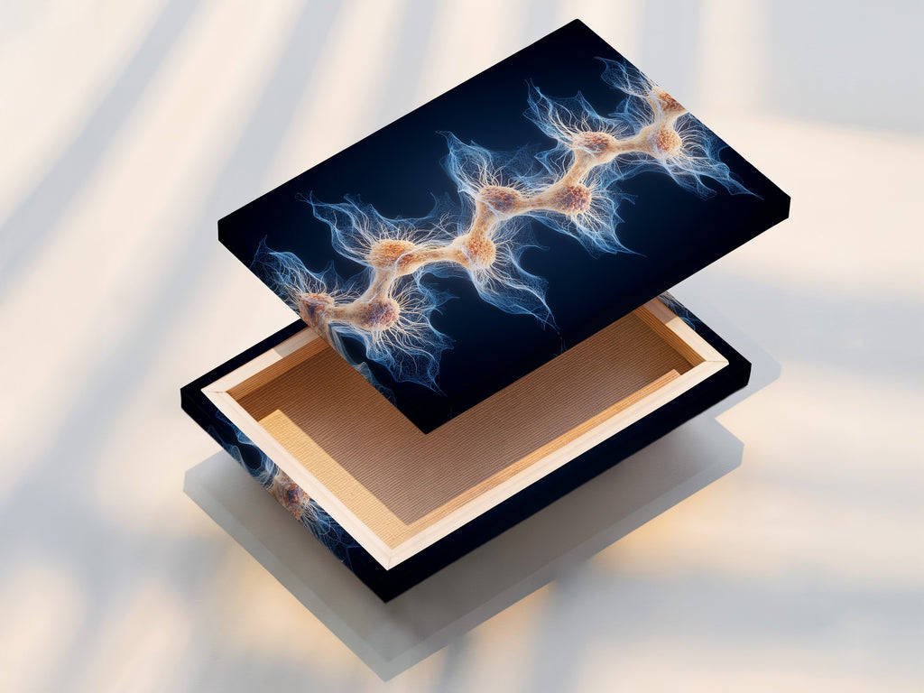 A stretched canvas print is displayed. The canvas is stretched tightly over a wooden frame. The print quality is high. The canvas print is ready to hang. Stretched canvas prints are a great way to display artwork. Get yours now.