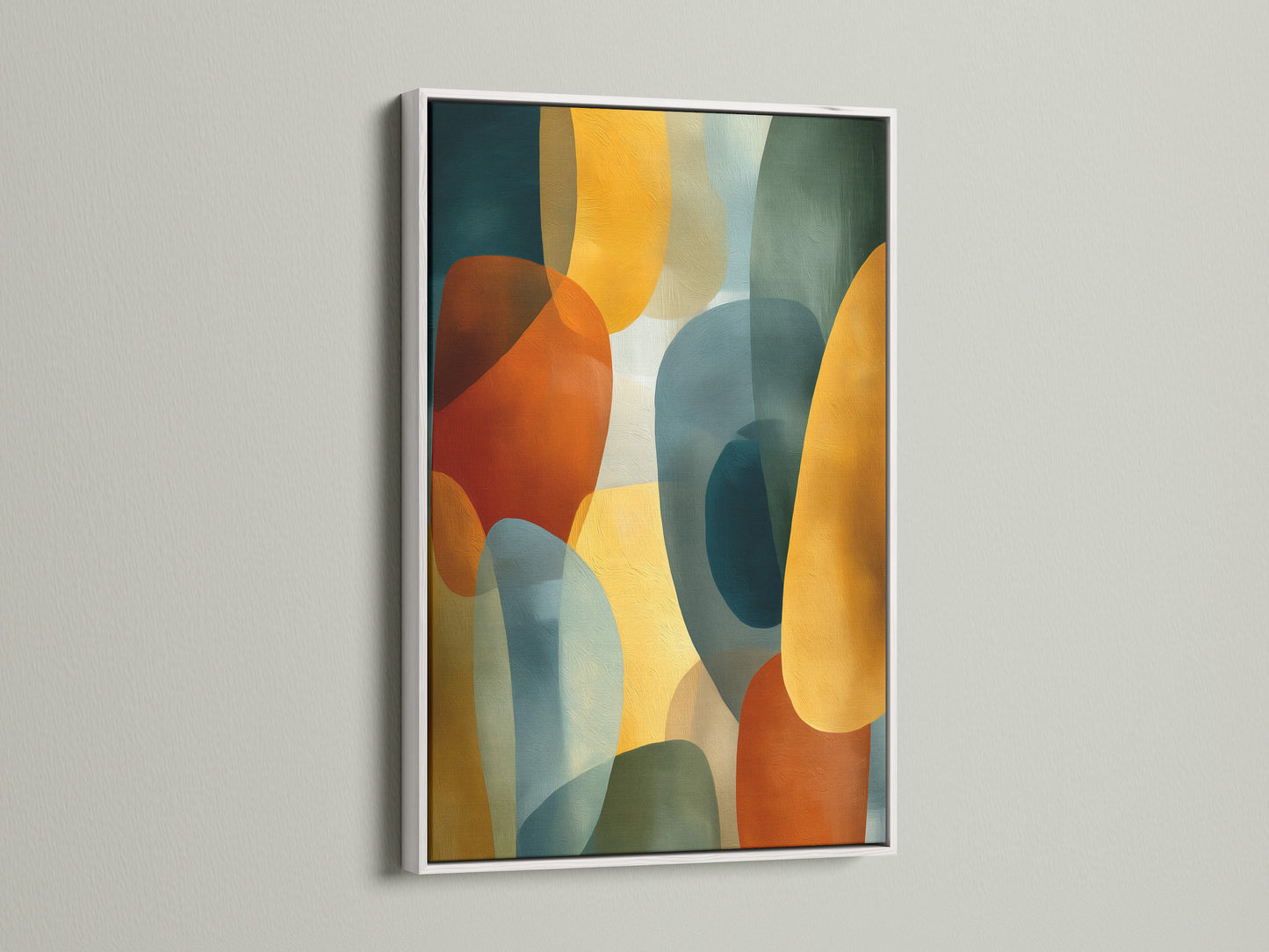 Impression sur toile géométrique abstraite - Art mural moderne et coloré, formes contemporaines pour le décor du salon