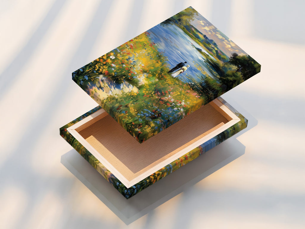 A stretched canvas print ready to hang. The canvas is tightly stretched for a smooth finish. The artwork wraps around the edges for a clean look. Transform your space with a stunning canvas print. Ready to hang and enjoy immediately.