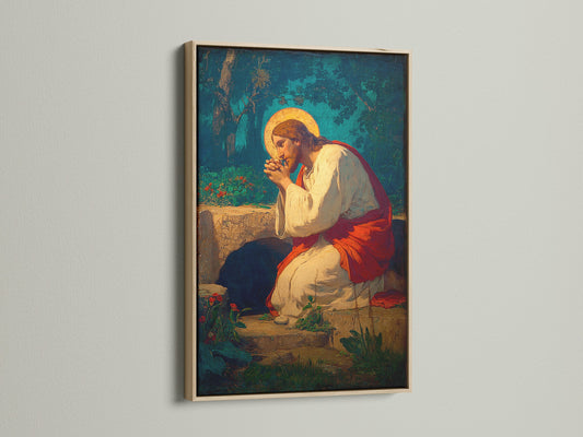 This artwork is displayed in an oak frame. The light wood enhances the art. Discover the warmth and natural beauty of an oak frame. Perfect for adding a touch of rustic elegance to your home. Shop now for timeless framing solutions.