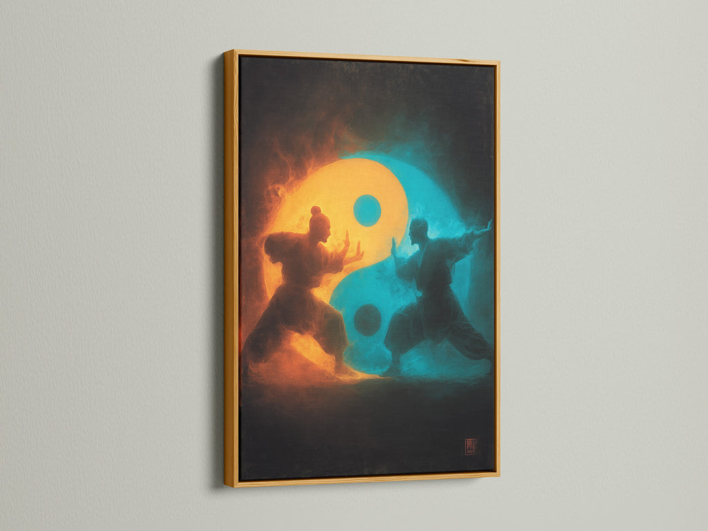 This art print is elegantly displayed in a gold frame. The artwork is mounted on a white wall. The metallic finish adds a touch of glamour. The gold frame enhances the artwork's beauty. Bring a luxurious feel to your home decor.