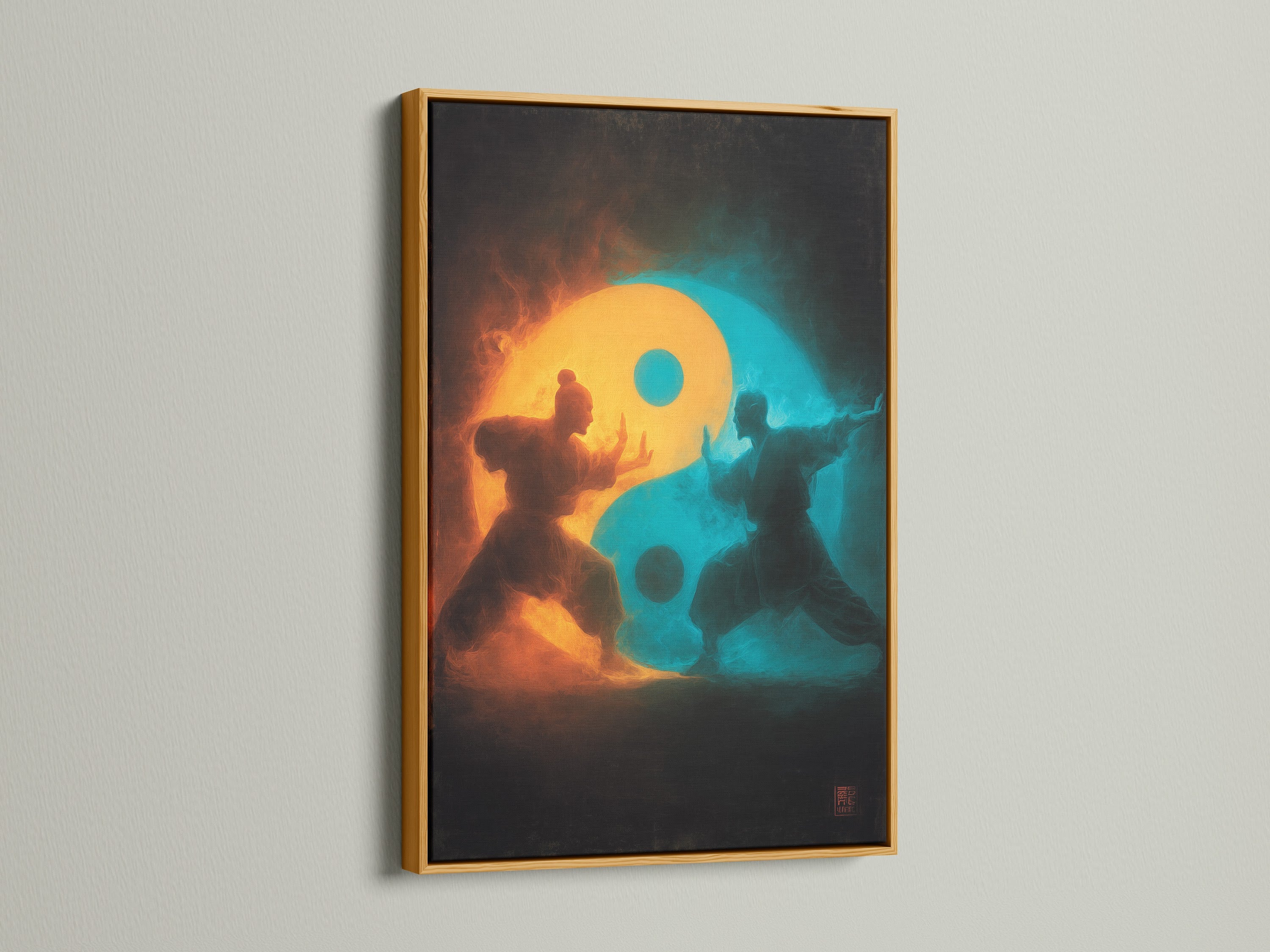 This art print is elegantly displayed in a gold frame. The artwork is mounted on a white wall. The metallic finish adds a touch of glamour. The gold frame enhances the artwork's beauty. Bring a luxurious feel to your home decor.