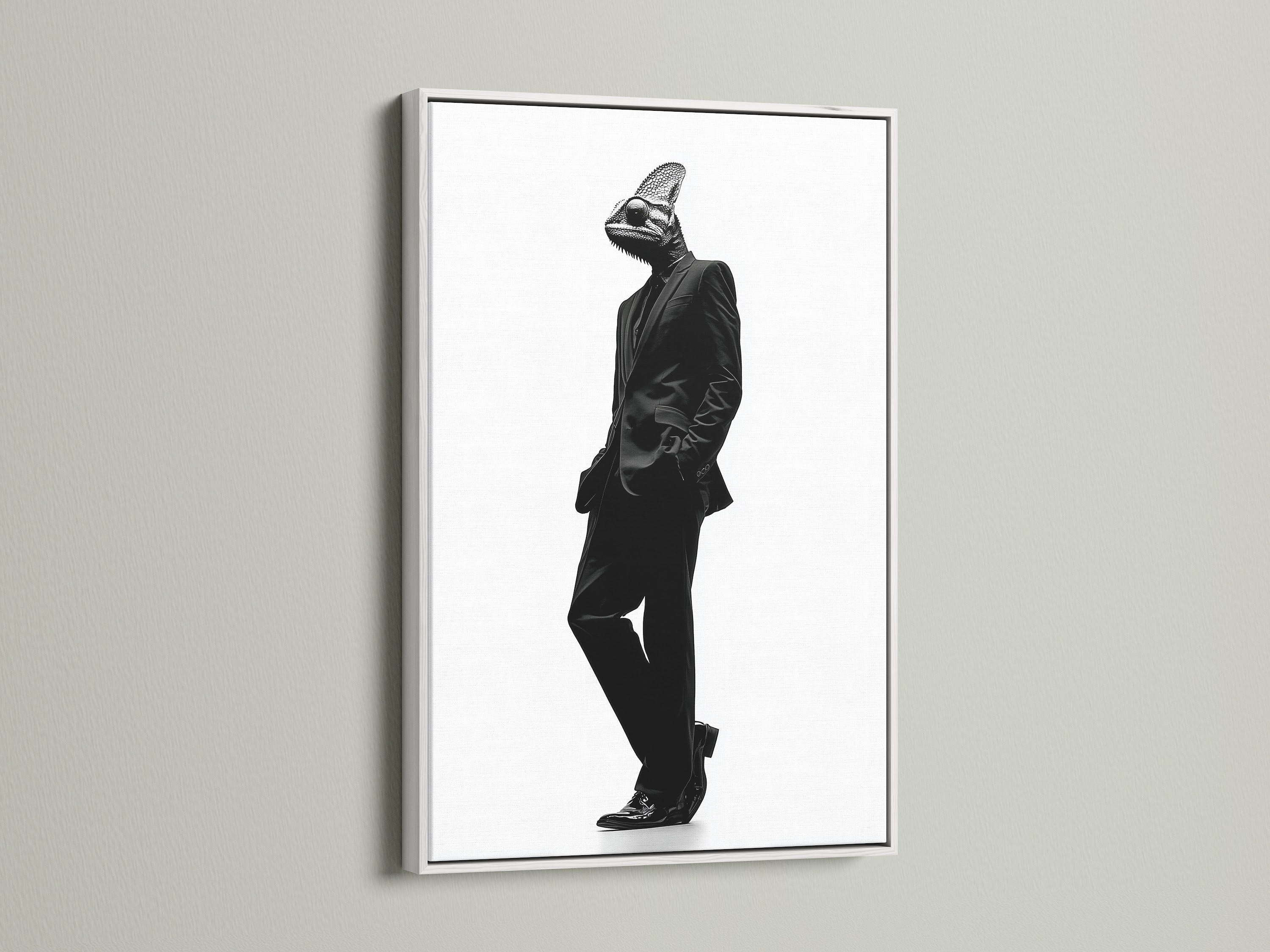 A white frame presents a clean modern look. The bright frame enhances the artwork. It creates a gallery-like display. This frame is versatile. It complements various art styles. A white frame makes art pop.