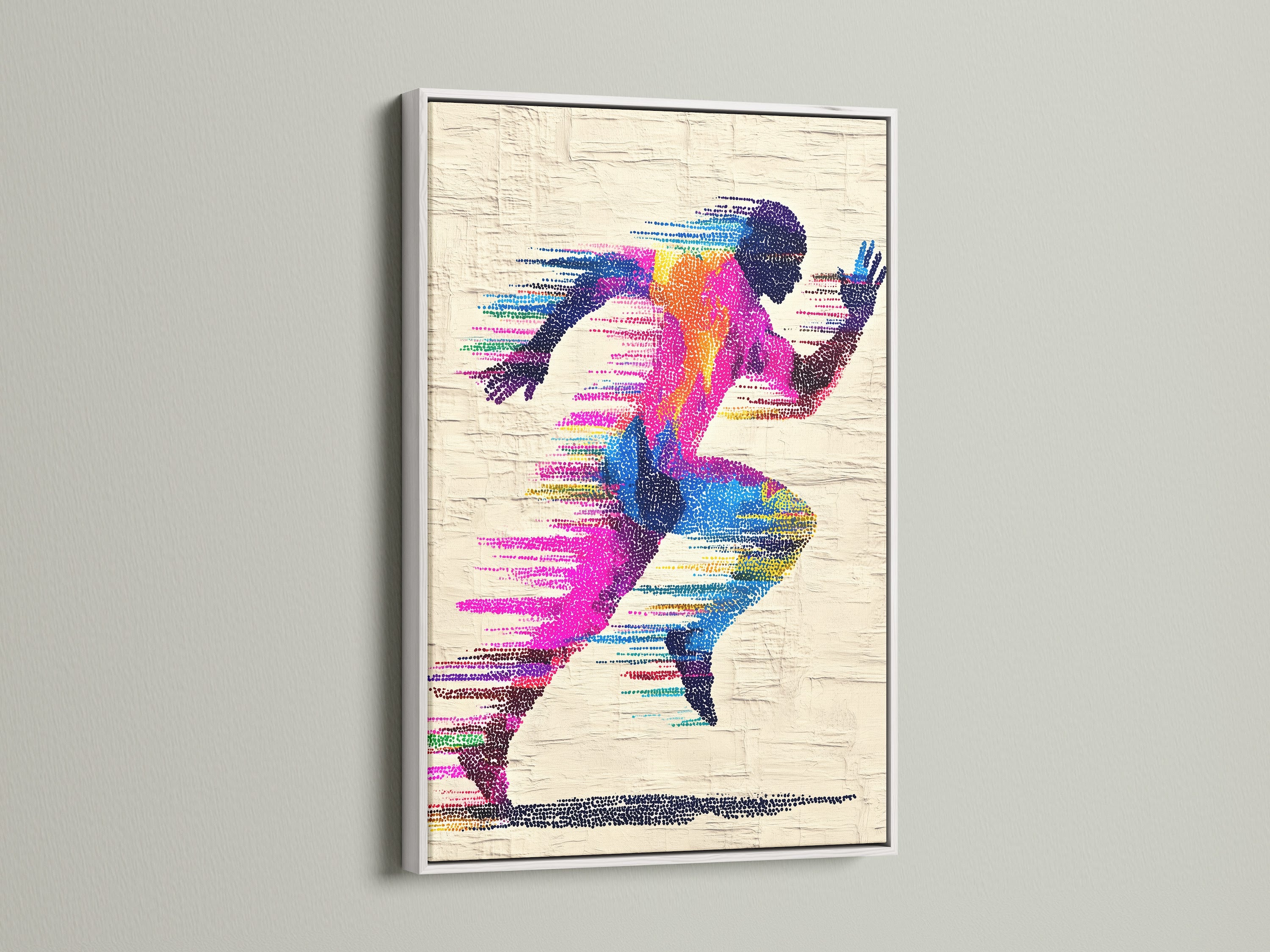 Colorful Runner Silhouette Art Print - Vibrant Motion Sports Wall Decor, Modern Athletic Poster, Fitness Motivation Artwork