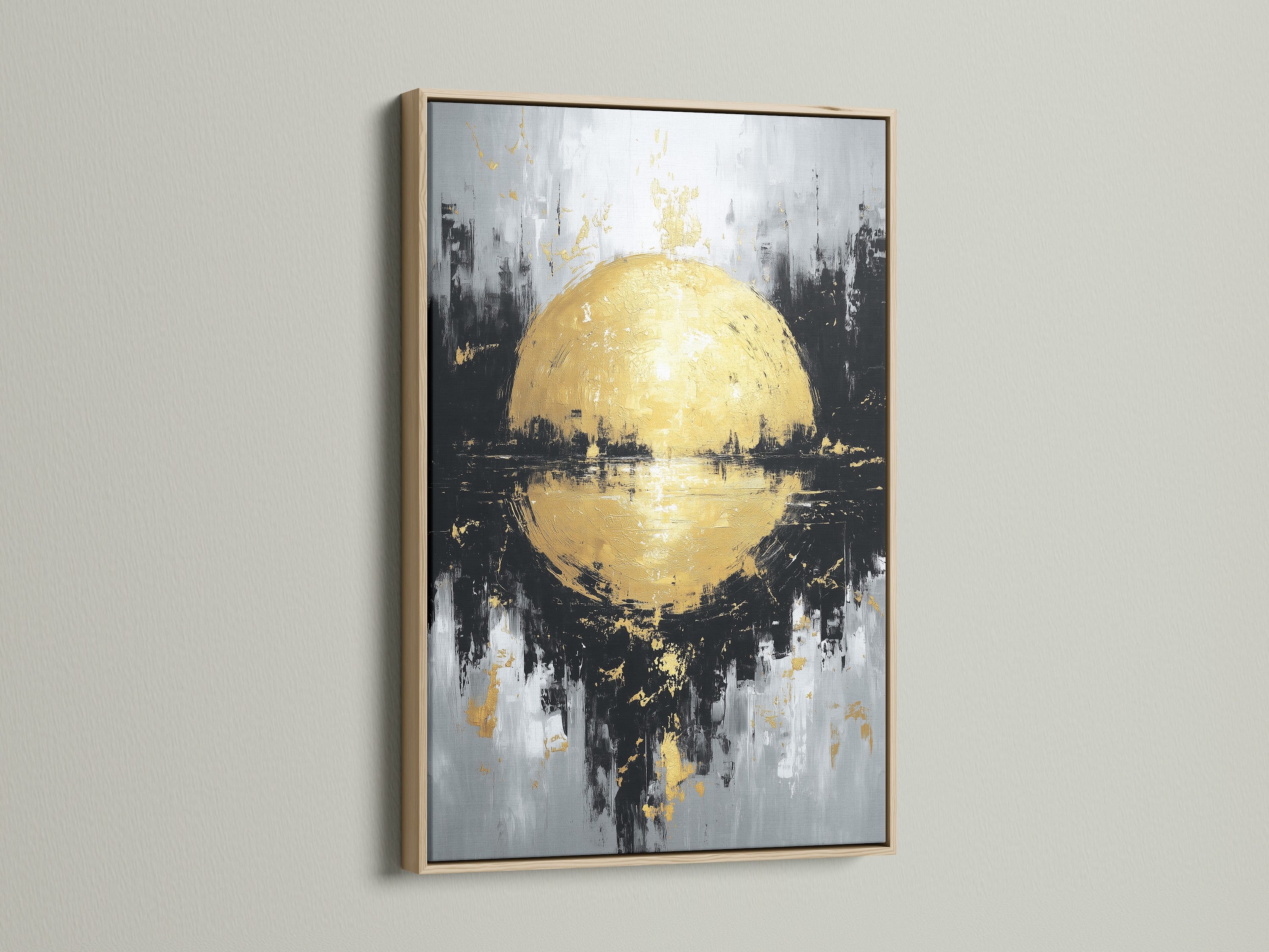 A captivating artwork is showcased in an oak frame. The natural wood grain adds warmth and character. Elevate your artwork with our premium oak frames. Each frame enhances the artwork's beauty.