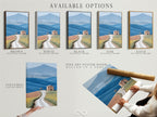 Available options for the Tuscan Landscape artwork. Choose between a stretched canvas print a fine art poster paper or a floating frame. Each option enhances the rolling hills art in its unique way. Perfect for customizing your farmhouse scenery. Find the ideal fit for your home decor.