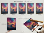 Available options for artwork displayed. Choose from a stretched canvas print. Fine art poster paper and floating frame are available. Tailor your art to your personal style. Discover the perfect presentation for your chosen artwork.