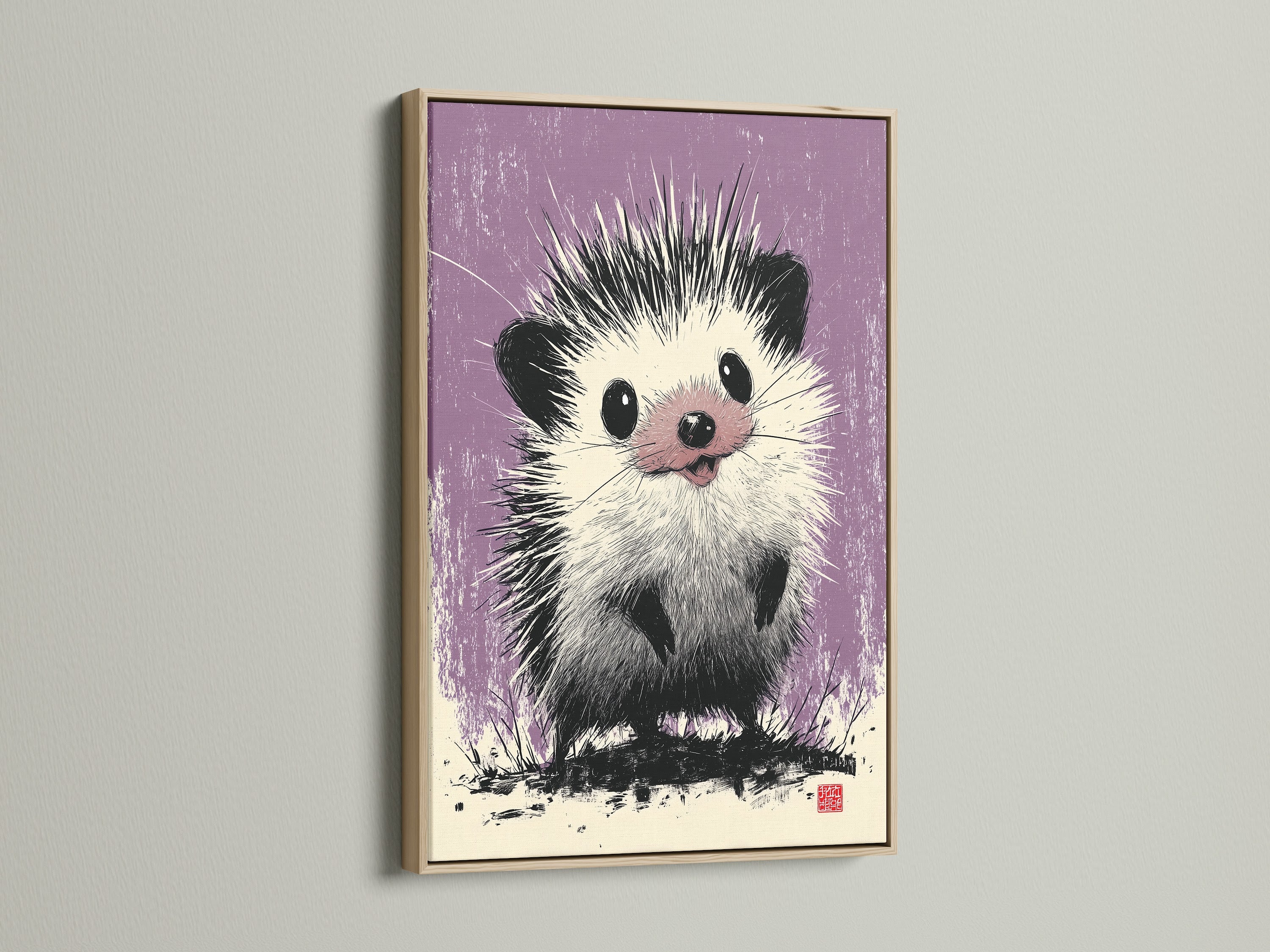 Showcasing an oak frame enhancing a delightful artwork. The natural wood grain brings warmth to any space. Discover how an oak frame can transform your art. Perfect for adding a touch of nature to your walls.