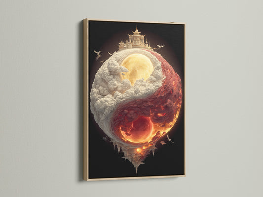 Artwork displayed in an oak frame. The oak frame adds warmth and character. This frame enhances the artwork's beauty. Perfect for a classic look. Discover the charm of this oak frame. Elevate your artwork with this timeless frame. It brings a natural touch to your walls.