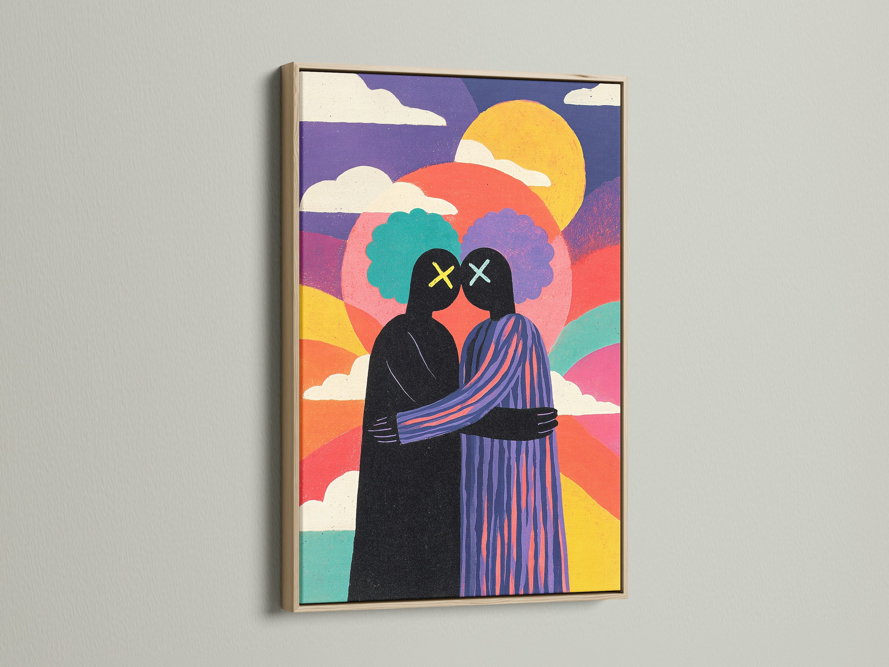 Abstract Couple — oak frame