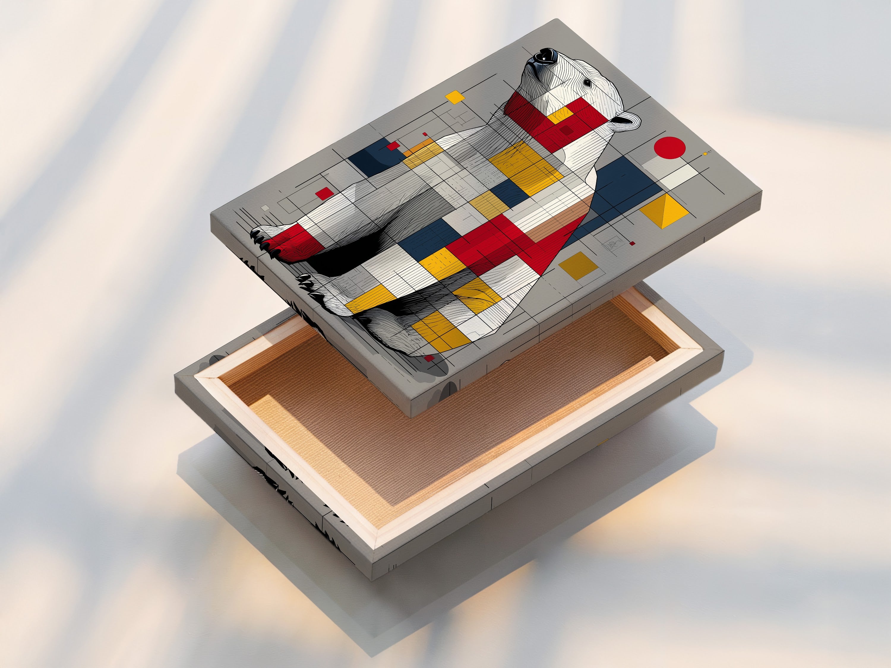 A stretched canvas print. The canvas features unique artwork. The artwork is ready to hang. This stretched canvas print offers a gallery-quality aesthetic. Perfect for adding style to any room. Great piece of art for your home or office.